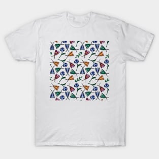 Colorful Moths and Flowers T-Shirt